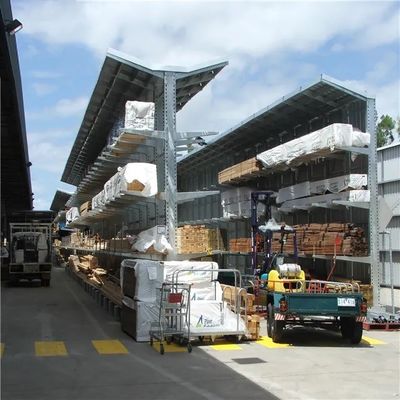 Hot Dip Galvanized Cantilever Racking , Heavy Duty Cantilever Racks ISO Certification