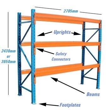 Sistem Racking Palet Selektif Rak penyimpanan baja tugas berat untuk gudang