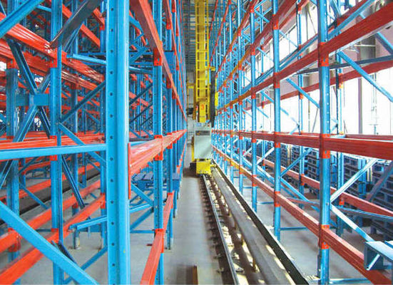 Almacenamiento OEM Amarillo Azul Sistema de almacén totalmente automatizado ASRS