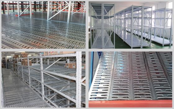 Panel de suelo de entrepiso metálico estantes de acero galvanizado de almacenamiento de acero abierto